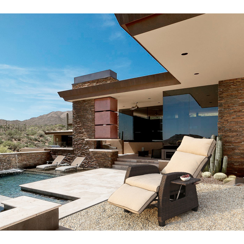 Red Barrel Studio® Bexar Recliner Patio Chair With Cushion & Reviews